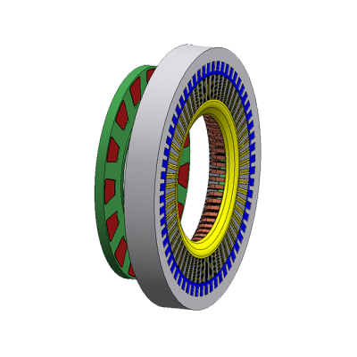 (a) Machine consisting of a stator and a rotor disk